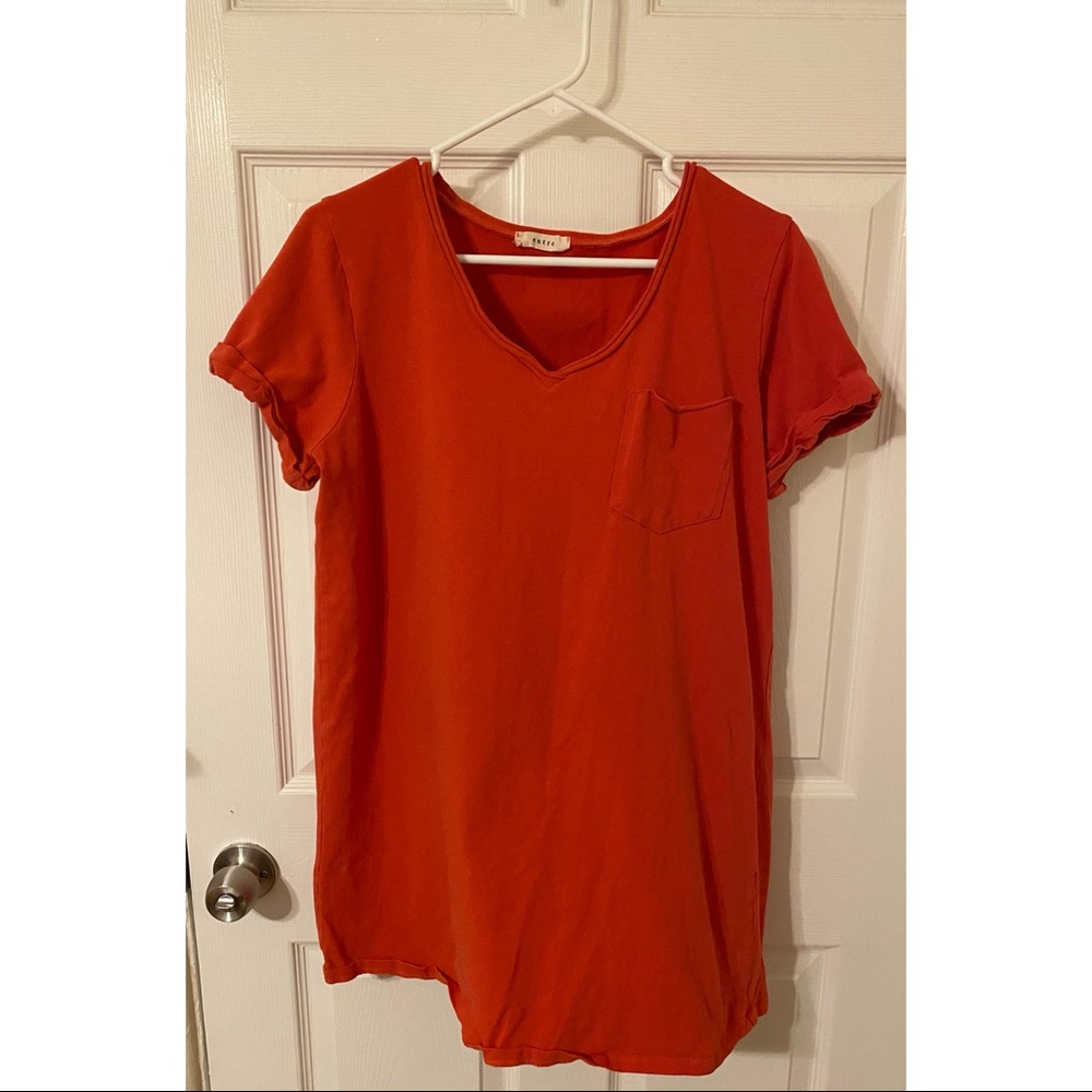Red T-shirt Dress